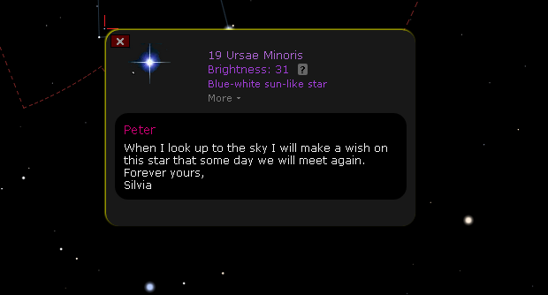 Star message example
